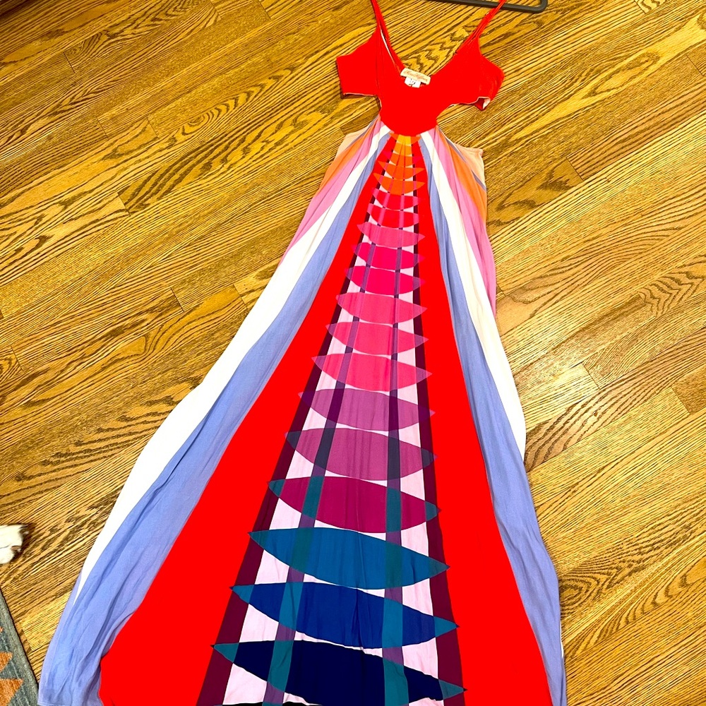 Mara Hoffman multicolored cutout maxi dress